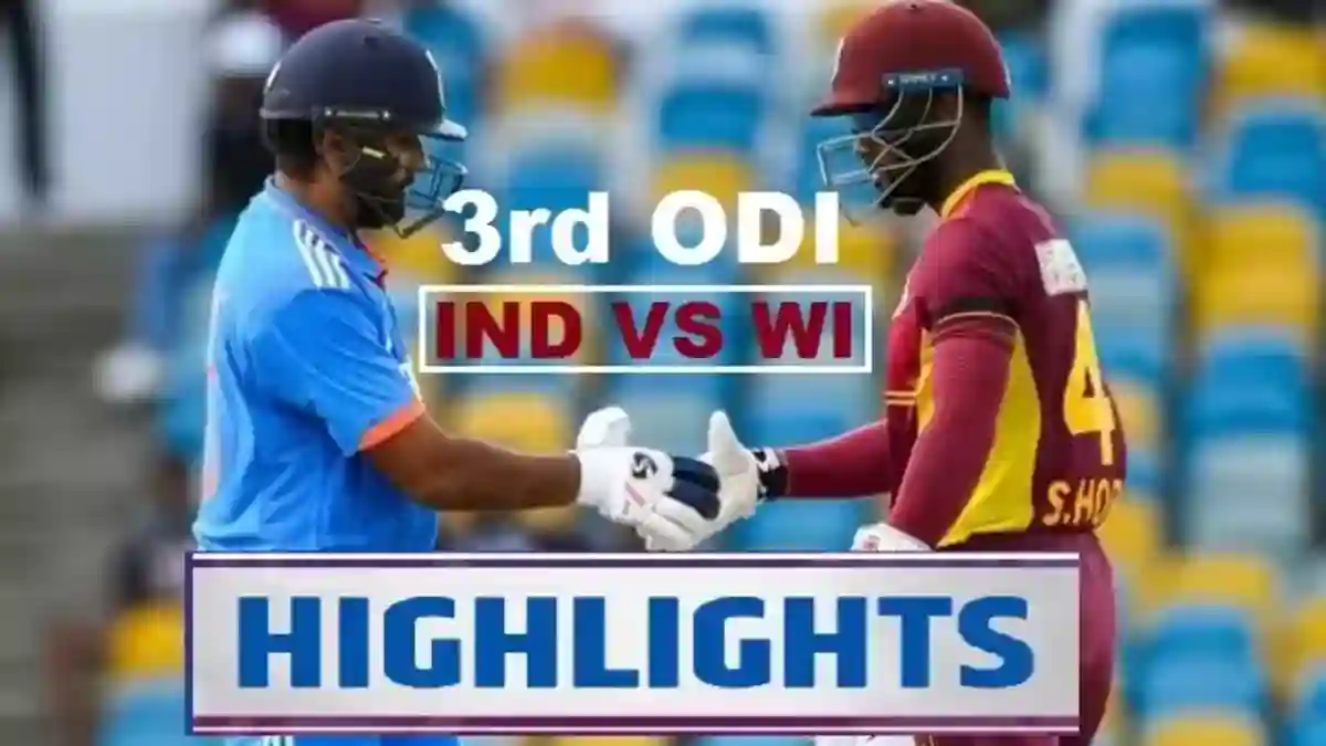 Ind Vs Wi Rd Odi Highlights Today Match Scorecard Results